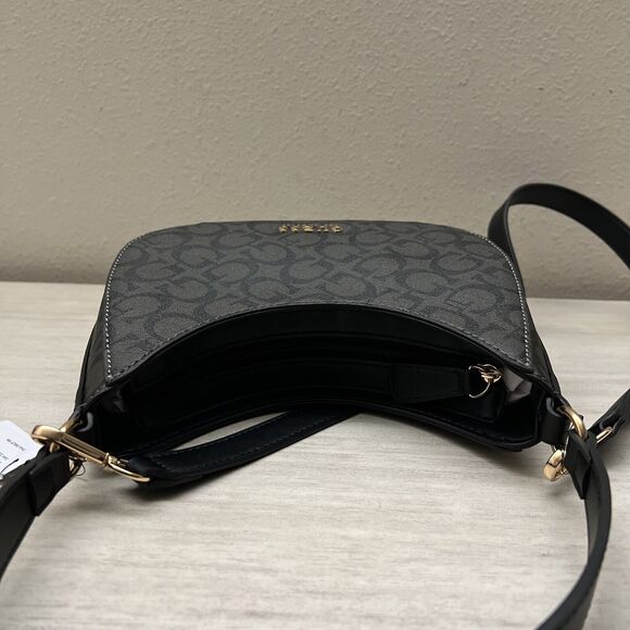 Guess JG917769 Black Coal Easley Mini Top Zip Crossbody/Shoulder Bag - Picture 7 of 12